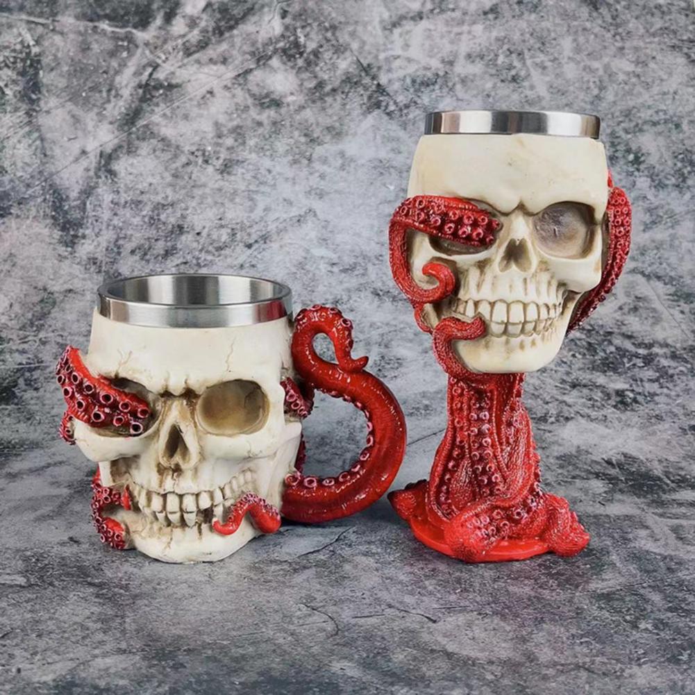 Caneca de Cerveja com Crânio e - Whisky Beer And Wine avaliação e preço
